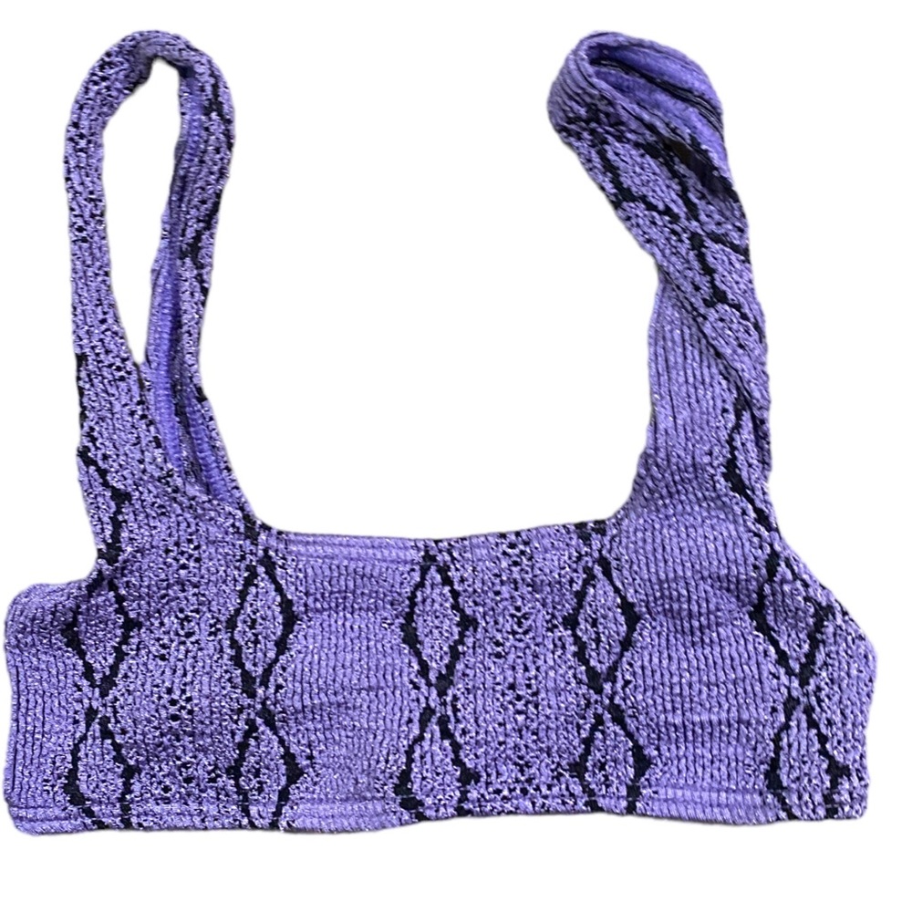 Bond Eye Limeade Edition Violet Python Bikini Top - image 4